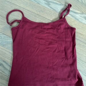 edikted burgundy tank top